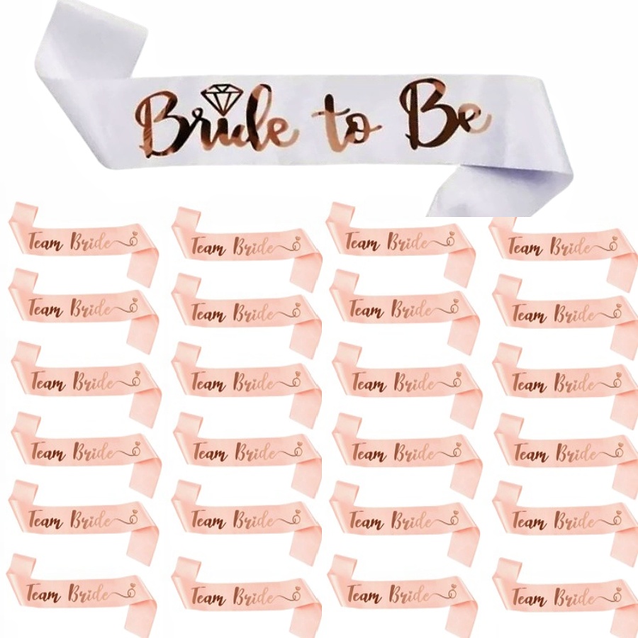 Bride Tribe Sash - Conjunto de 25 peças de faixas