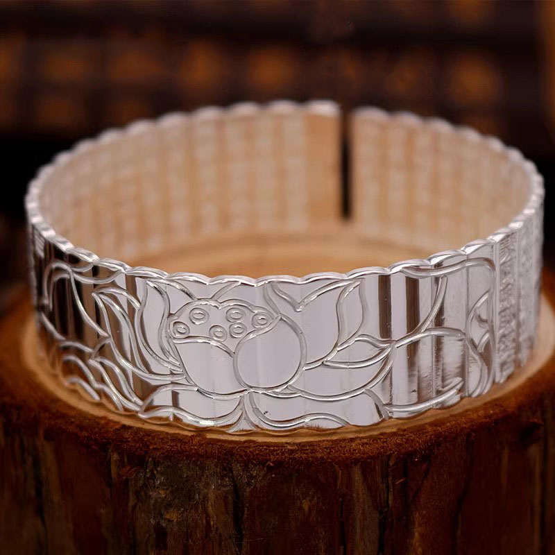 Wedding Sutra - Pulseira Flor de Lótus para Mulheres,