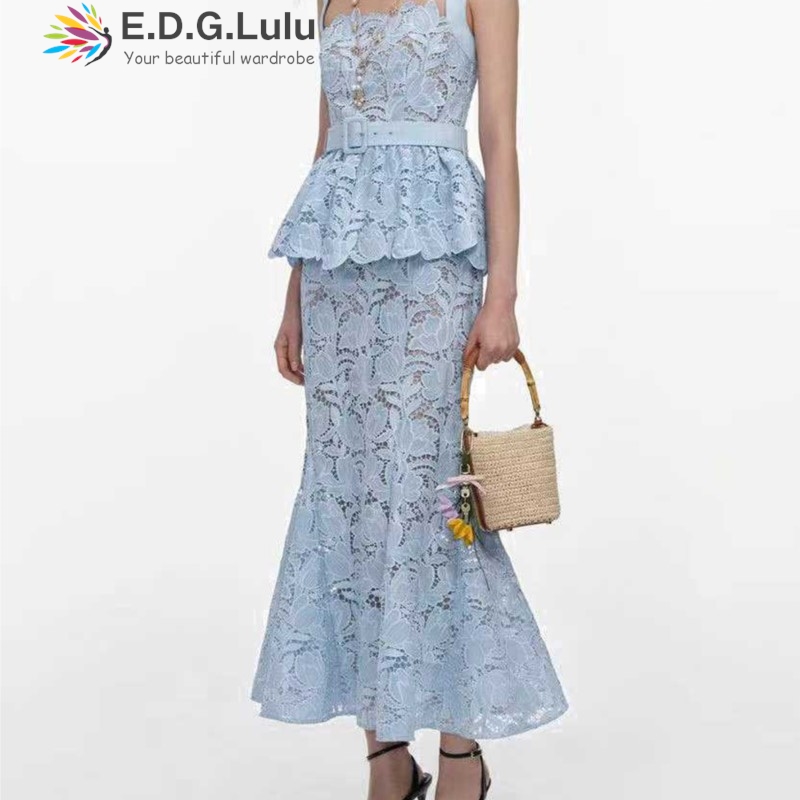 Wedding Lulu - EDGLuLu Conjunto Vintage de Duas Peças