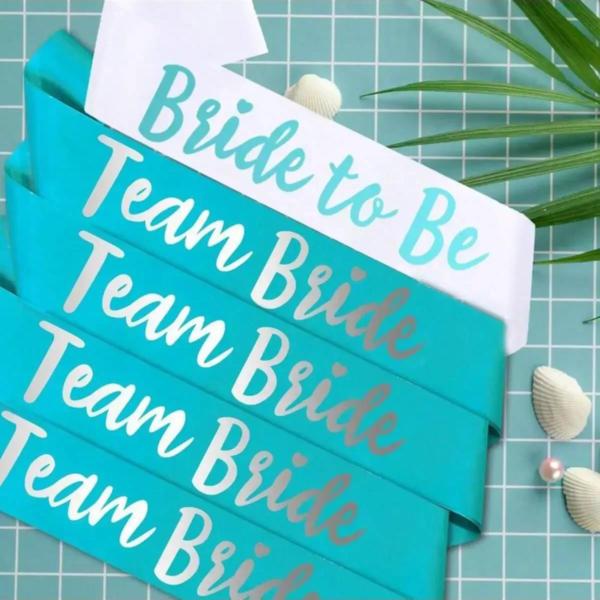 Conjunto de faixa de cetim azu - Bride Tribe Sash avaliação e preço