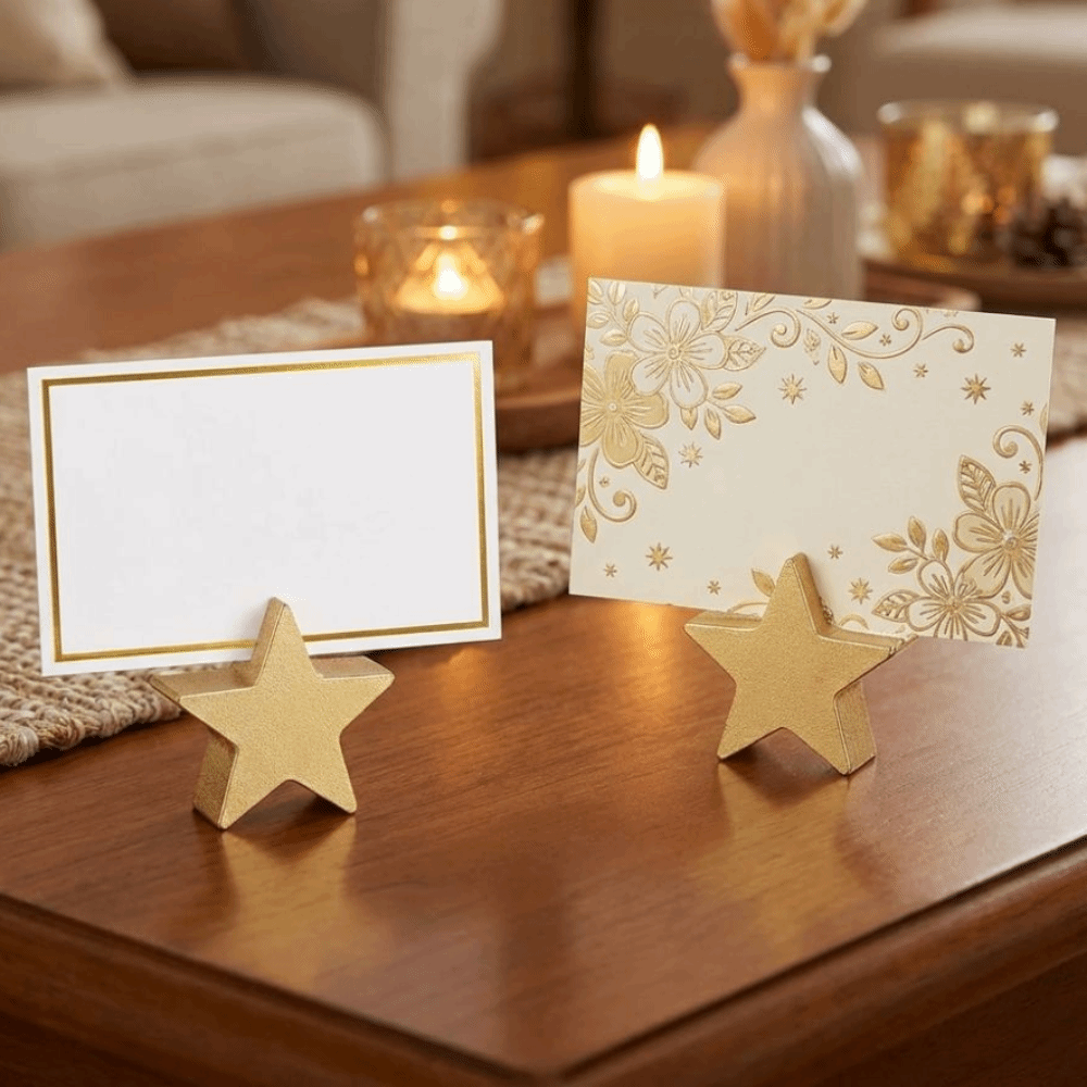 12 Suportes de Cartão de Mesa  - Table Number Gold avaliação e preço