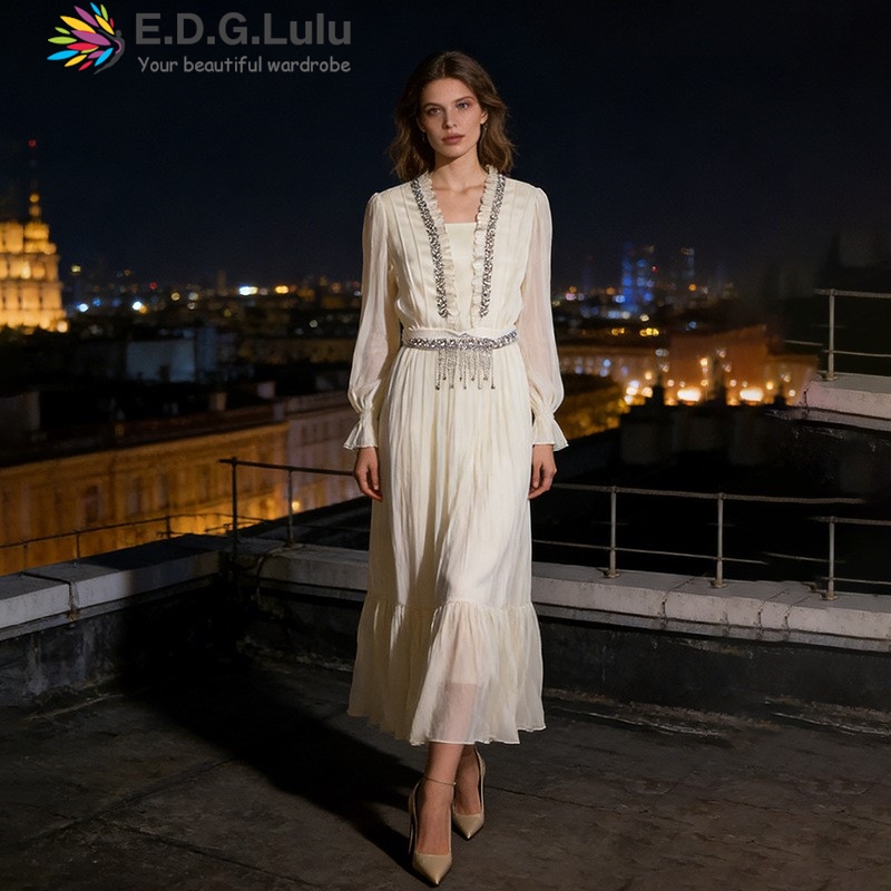 EDGLuLu Vestido Longo Elegante - Wedding Lulu avaliação e preço